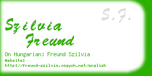 szilvia freund business card